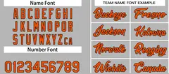 Gray Orange-Black Heal Classic Sets Basketball Jersey 4