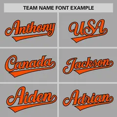Gray Orange-Black Raglan Sleeves Authentic Baseball Jersey 3