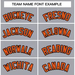 Gray Orange-Black Raglan Sleeves Varsity Full-Snap Letterman Jacket 5