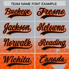 Gray Orange Black Rising Stars Gradient Baseball Jersey 3