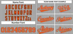 Gray Orange-Black Stripe Authentic Fashion Baseball Jersey 3
