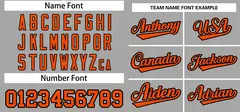 Gray Orange Classic Authentic Pullover Baseball Jersey 3