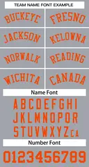 Gray Orange Classic Team Basketball Jersey 3