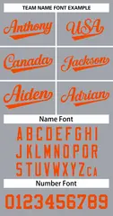 Gray Orange Classic Team Basketball Jersey 3