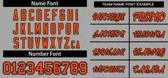 Gray Orange Classic V-Neck Pullover Baseball Jersey 3