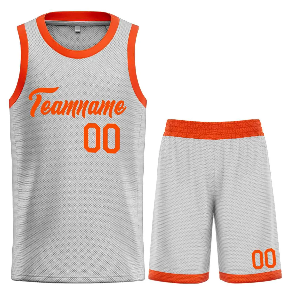 Gray Orange Heal Classic Sets Basketball Jersey