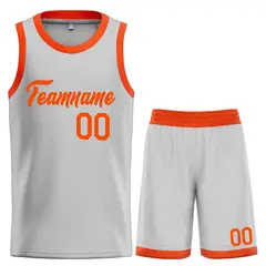 Gray Orange Heal Classic Sets Basketball Jersey