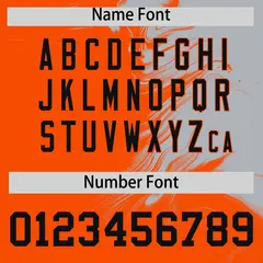 Gray Orange Ink Pattern Authentic Baseball Jersey 4