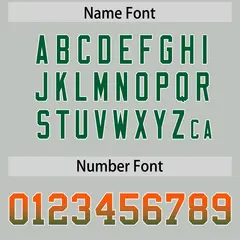 Gray Orange Kelly Green Gradient Sides Football Jersey 4