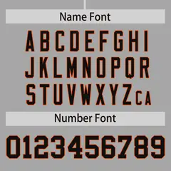 Gray Orange Phonetic Rhythm Authentic Baseball Jersey 4