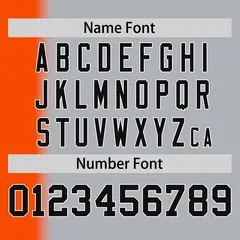Gray Orange Pinstripe Gradient Baseball Jersey 4