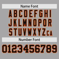 Gray Orange Raglan Sleeves Authentic Baseball Jersey 4