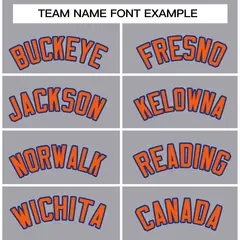 Gray Orange-Royal Classic Varsity Full-Snap Letterman Jacket 3