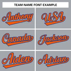 Gray Orange-Royal Classic Varsity Full-Snap Letterman Jacket 5