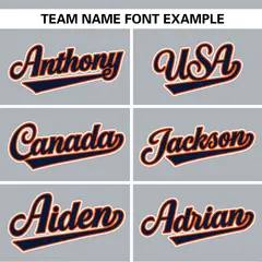 Gray Orange Side Spot Raglan Pullover Baseball Jersey 3