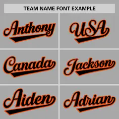 Gray Orange Thorns Ribbed Authentic Classic Baseball Jersey 3