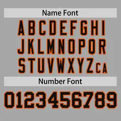 Gray Orange Thorns Ribbed Authentic Classic Baseball Jersey 4