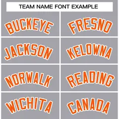 Gray Orange-White Classic Varsity Full-Snap Letterman Jacket 3