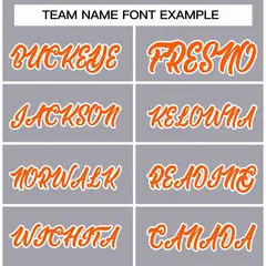 Gray Orange-White Classic Varsity Full-Snap Letterman Jacket 3