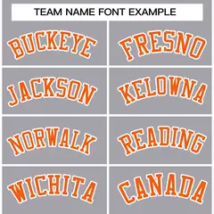 Gray Orange-White Classic Varsity Full-Snap Letterman Jacket 3