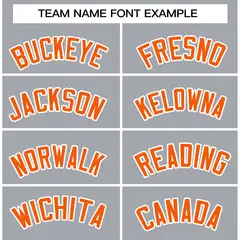 Gray Orange-White Classic Varsity Full-Snap Letterman Jacket 5