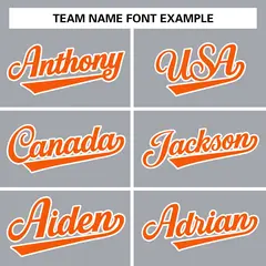 Gray Orange-White Classic Varsity Full-Snap Letterman Jacket 5