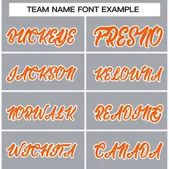 Gray Orange-White Classic Varsity Full-Snap Letterman Jacket 5