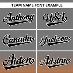 Gray Orange-White Gradient Pinstripe Baseball Jersey 3