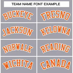 Gray Orange-White Raglan Varsity Letterman Full-Snap Jacket 3
