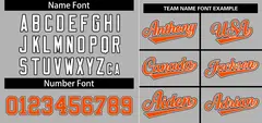 Gray Orange-White Stripe Raglan Sleeves Baseball Jersey 3