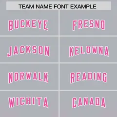 Gray Pink Gradient Vertical Stripe Team Football Jersey 3