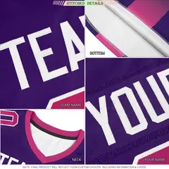 Gray Pink Gradient Vertical Stripe Team Football Jersey 6