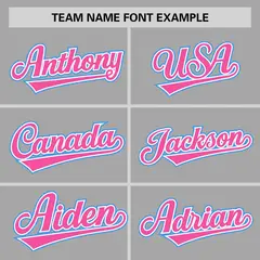 Gray Pink-Light Blue Raglan Sleeves Baseball Jersey 3