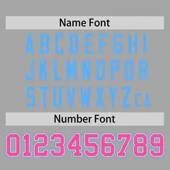 Gray Pink-Light Blue Raglan Sleeves Baseball Jersey 4