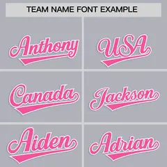Gray Pink Star Ribbing Authentic Baseball Jersey 3