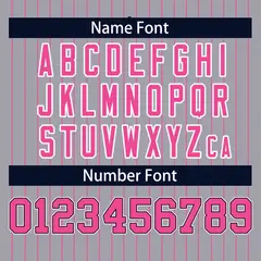 Gray Pink Stripe Full Button Authentic Baseball Jersey 4