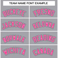 Gray Pink-White Classic Varsity Full-Snap Letterman Jacket 3