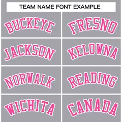 Gray Pink-White Classic Varsity Full-Snap Letterman Jacket 3