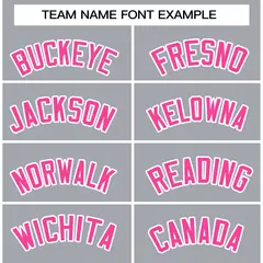 Gray Pink-White Classic Varsity Full-Snap Letterman Jacket 5