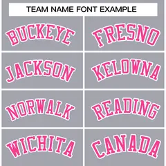 Gray Pink-White Raglan Varsity Full-Snap Letterman Jacket 5