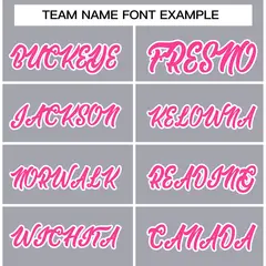 Gray Pink-White Raglan Varsity Full-Snap Letterman Jacket 5