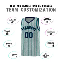 Gray Pinstripe Retro Sets Uniform Basketball Jersey 4