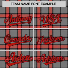 Gray Plaid Authentic Baseball Jersey 3