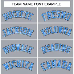 Gray Powder Blue-Black Varsity Full-Snap Letterman Jacket 5