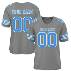 Gray Powder Blue Classic Style Authentic Football Jersey 1