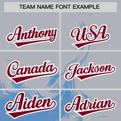 Gray Powder Blue Ink Pattern Authentic Baseball Jersey 3