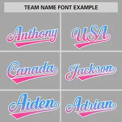 Gray Powder Blue-Pink Gradient Varsity Full-Snap Raglan Baseball Jacket 3