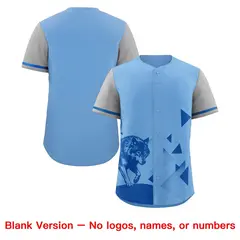Gray Powder Blue Raptor Series Raglan Baseball Jersey 8