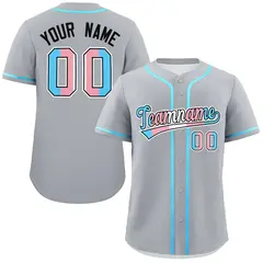 Gray Powder Blue Transgender Pride Month Baseball Jersey