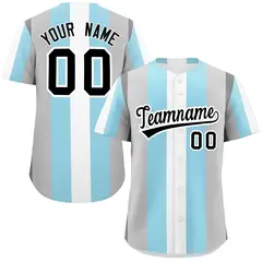 Gray Powder Blue White Demiboy Pride Color Block Baseball Jersey 1